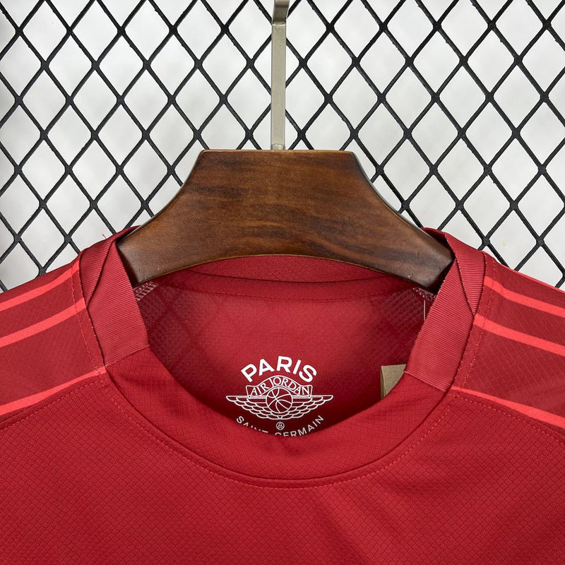 Camisa Psg Goleiro Manga Longa Vermelha 25/26 - Torcedor Masculina
