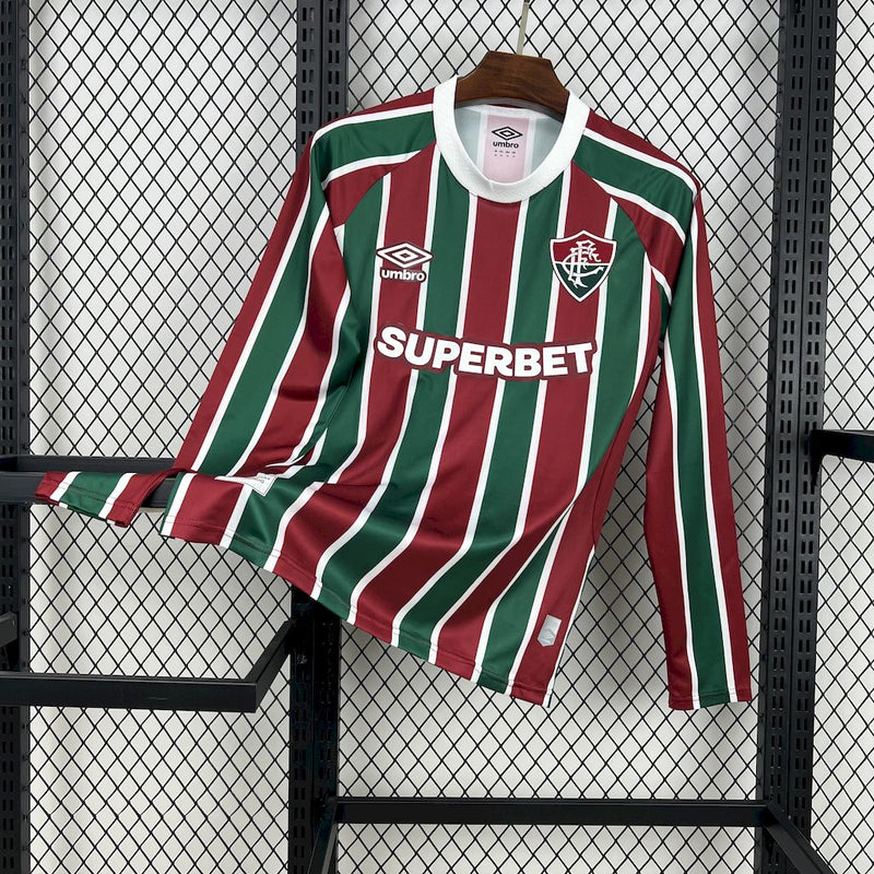 Camisa Fluminense Home Manga Longa 25/26 - Torcedor Masculina