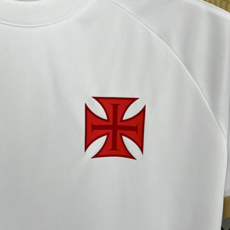 Camisa Vasco Da Gama Supporter Branca Gold 25/26 - Kappa Torcedor Masculina