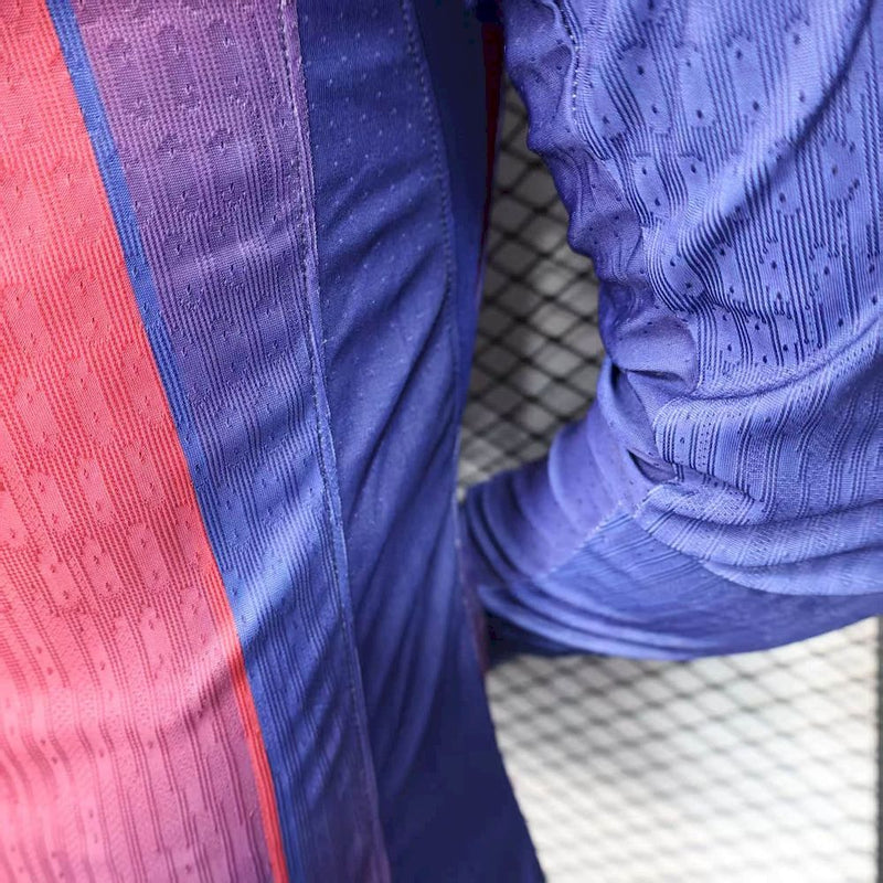 Camisa Barcelona Home 25/26 - Versão Jogador Manga Comprida