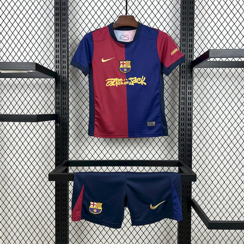 Kit Infantil Barcelona x Travis Scott 24/25