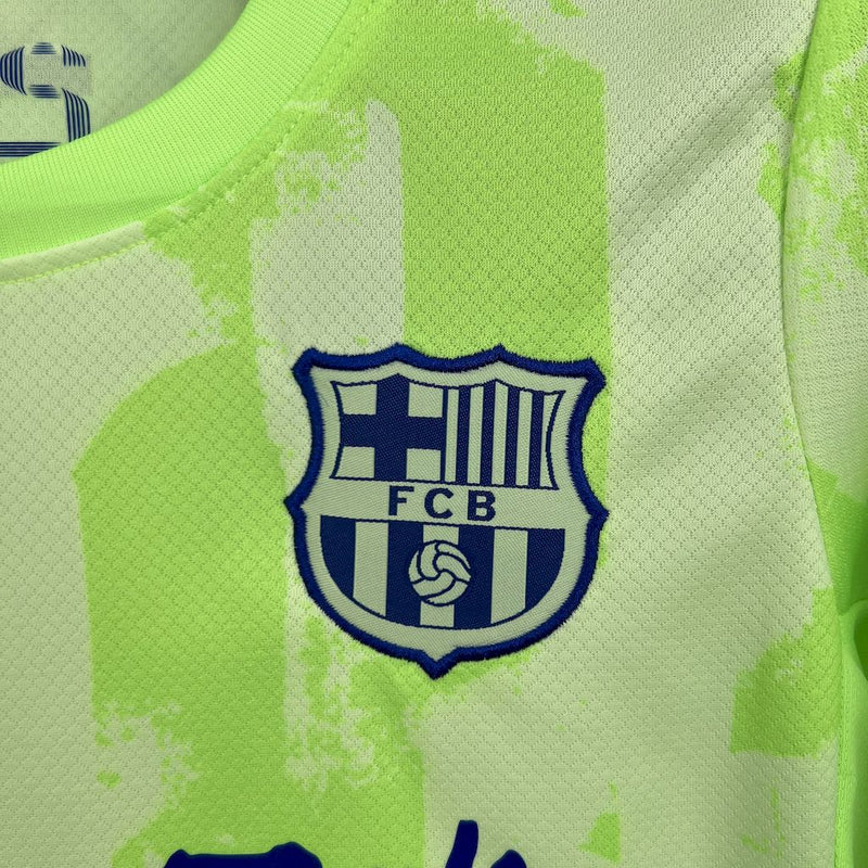Kit Infantil Barcelona Third Edição Travis Scott 24/25