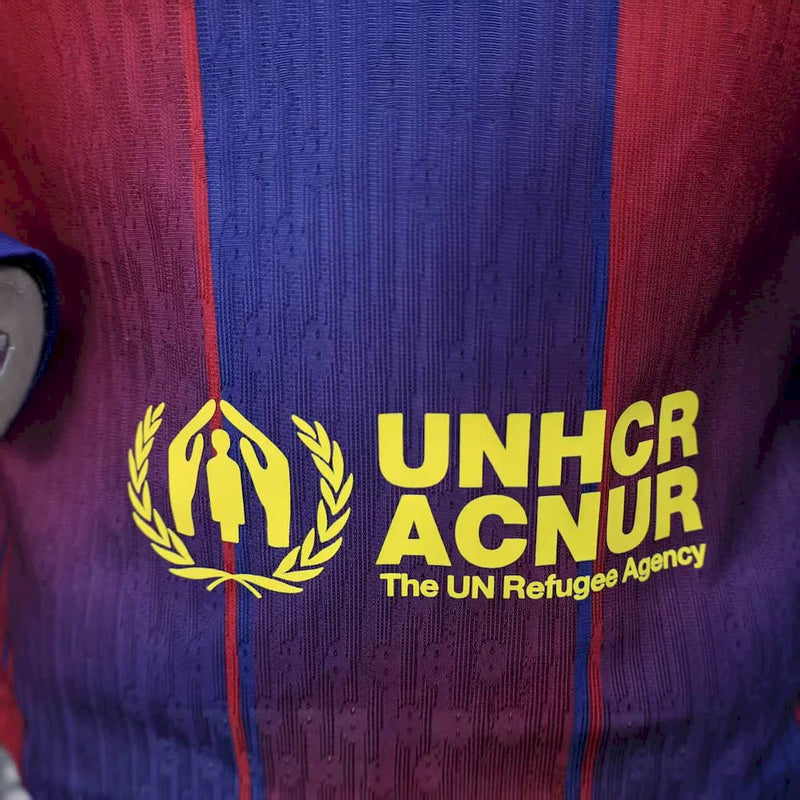 Camisa Barcelona Home 25/26 - Versão Jogador Manga Comprida