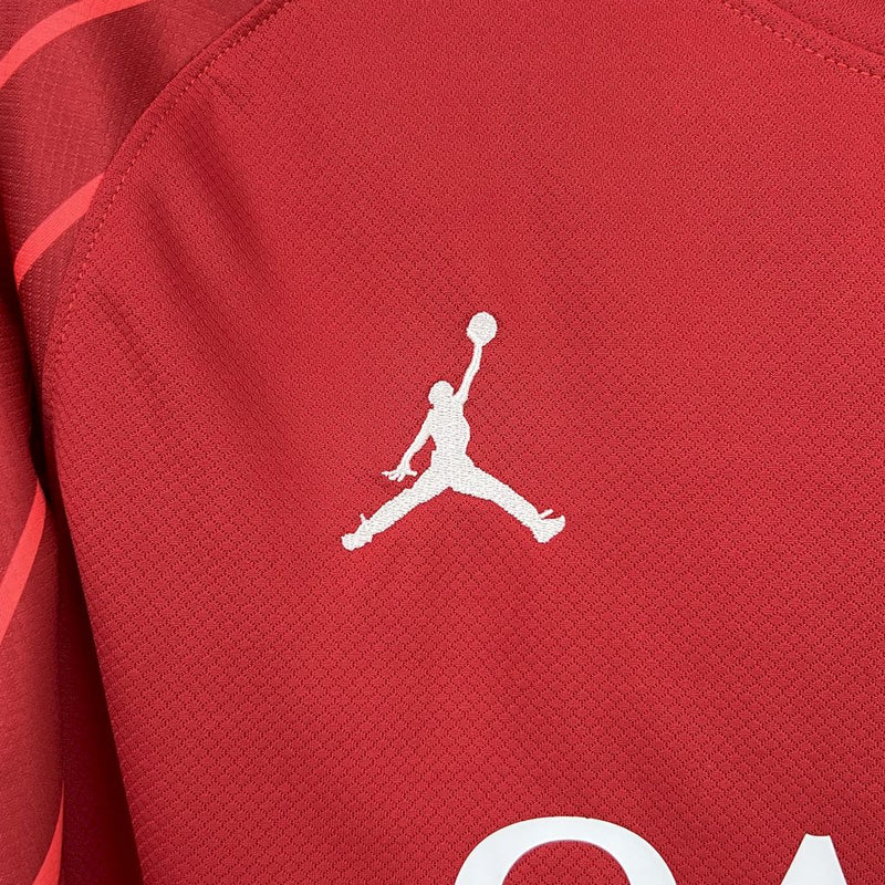 Camisa Psg Goleiro Manga Longa Vermelha 25/26 - Torcedor Masculina