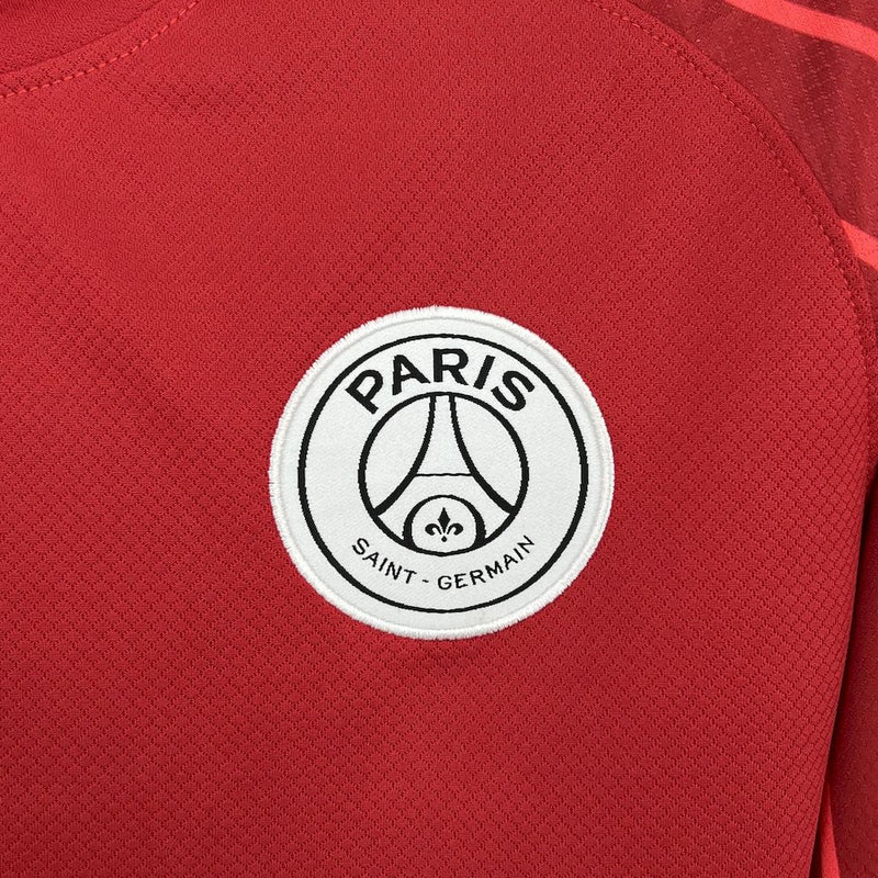 Camisa Psg Goleiro Manga Longa Vermelha 25/26 - Torcedor Masculina