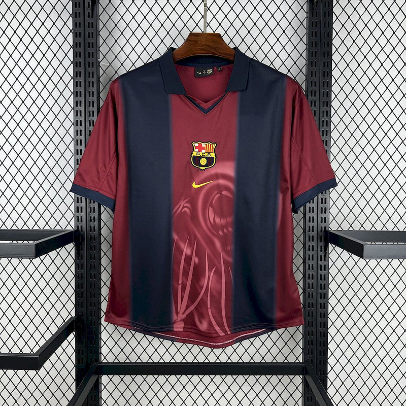 Camisa Barcelona Home Skeleton  00/01 - Versão retro