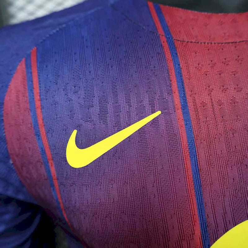 Camisa Barcelona Home 25/26 - Versão Jogador Manga Comprida