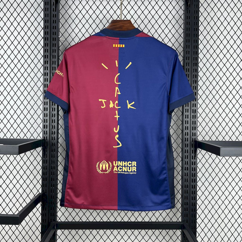 Camisa Barcelona Home Especial  Travis Scott 24/25 - Torcedor Masculina