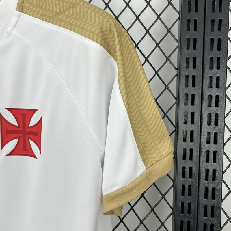 Camisa Vasco Da Gama Supporter Branca Gold 25/26 - Kappa Torcedor Masculina
