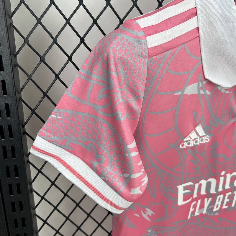 Kit Infantil Real Madrid Dragão  Edição-Especial Rosa 23/24
